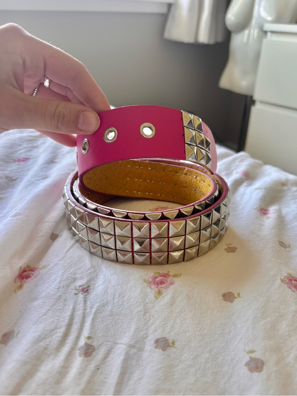 Pink Studded Women's Belt - Fashion Accent